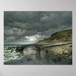 Poster Claude Monet - La Pointe de la Hève na maré baix