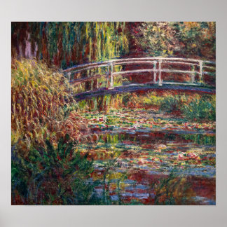 Poster Claude Monet - Lagoa de Água Lily, Harmonia Rosa