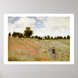 Póster Claude Monet - Les Coquelicots a Argenteuil