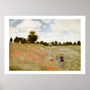 Póster Claude Monet - Les Coquelicots um Argenteuil