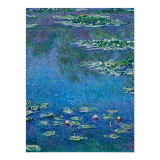 Póster Claude Monet - Lírios Água 1906 (Frente)