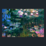Póster Claude Monet - Lírios Água (1917)<br><div class="desc">Claude Monet é uma série de pinturas famosa criadas pelo impressionista francês no ano de 1917. Esta série mostra o querido jardim aquático de Monet, que ele cultivou em sua casa em Giverny, França. A pintura "Lírios de Água" desta série mostra o estilo de Monet que captura a essência da...</div>