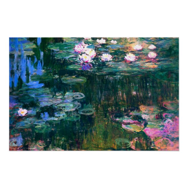 Póster Claude Monet - Lírios Água (1917) (Frente)