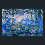 Póster Claude Monet - Lírios Água, 1919,<br><div class="desc">Claude Monet famosa pintura,  Água Lírios,  1919</div>