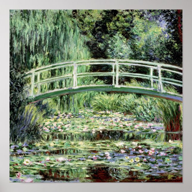 Póster Claude Monet | Lírios brancos, 1899 (Frente)
