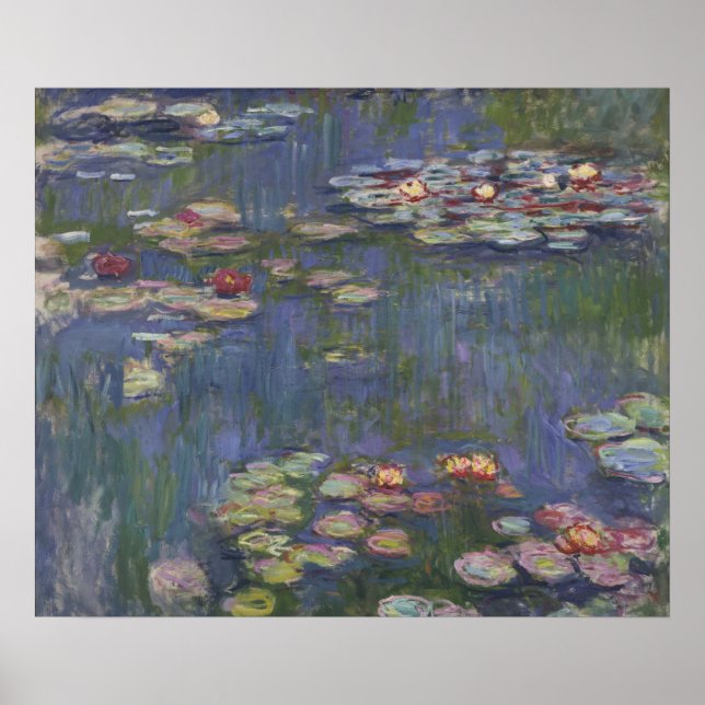 Poster Claude Monet Lírios de Água (Frente)