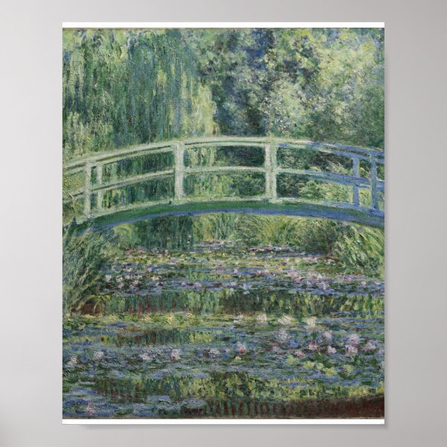 Poster Claude Monet - Lírios De Água E Ponte Japonesa (Frente)