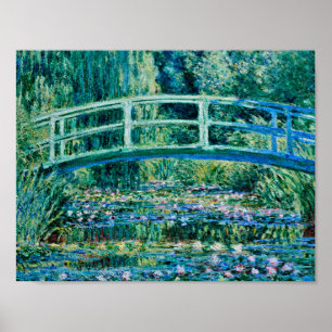 Poster Claude Monet - Lírios De Água E Ponte Japonesa