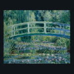 Póster Claude Monet - Lírios de Água e Ponte Japonesa<br><div class="desc">Water Lily e Ponte Japonesa por Claude Monet, 1899. Claude Monet foi fundador da pintura Impressionista Francesa, e o mais consistente e prolífico praticante da filosofia do movimento de expressar as percepções diante da natureza, especialmente quando aplicada à pintura paisagística ao ar livre. O termo "impressionismo" deriva do título de...</div>
