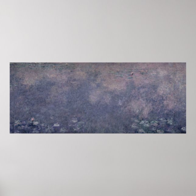 Póster Claude Monet | Lírios: Dois Salgueiros-Vedantes (Frente)