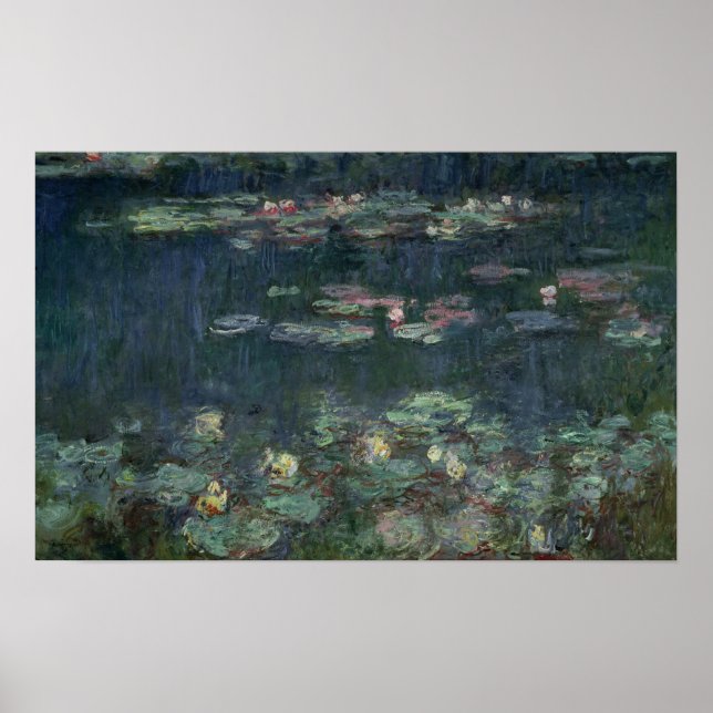 Poster Claude Monet | Lírios: Reflexões Verdes (Frente)