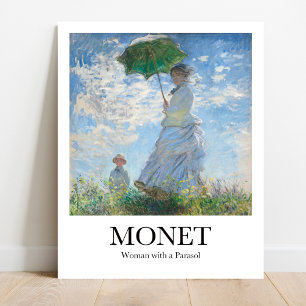 Poster Claude Monet Mulher com Parasol