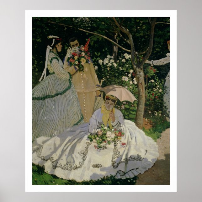 Póster Claude Monet | Mulheres no Jardim (Frente)