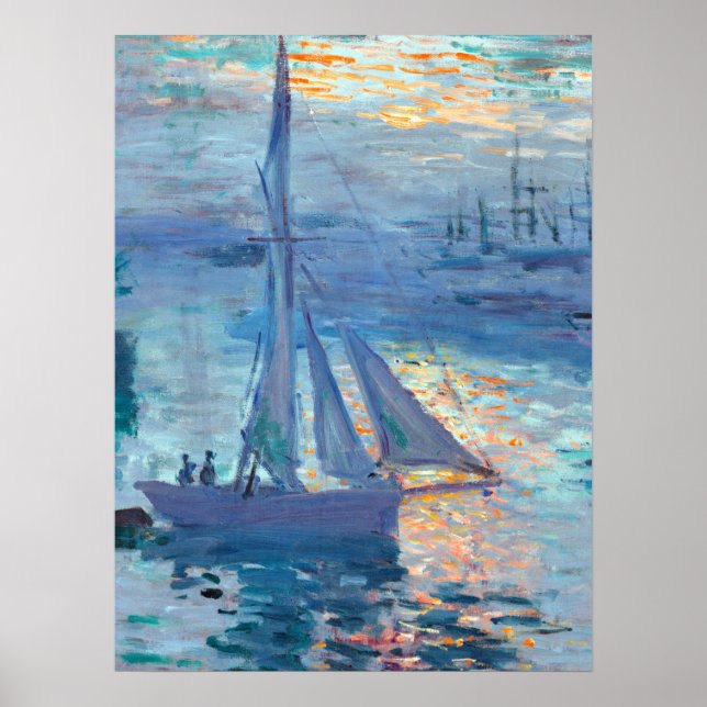 Poster Claude Monet Nascer do Sol Marinho (Frente)