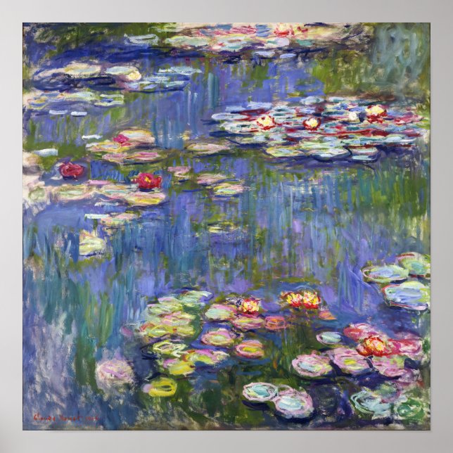 Poster Claude Monet - Nenúfares / Ninféias (Frente)
