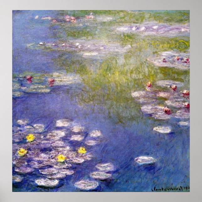 Póster Claude Monet - Ninfas em Giverny (Frente)