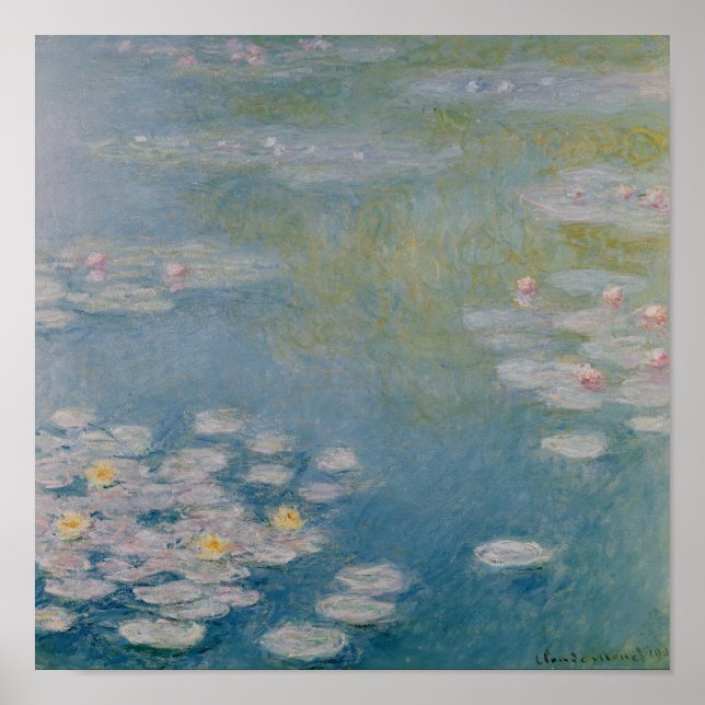 Póster Claude Monet | Ninfas em Giverny, 1908 (Frente)