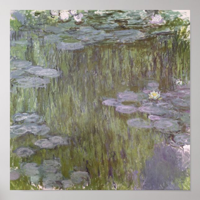 Póster Claude Monet | Ninfas em Giverny, 1918 (Frente)