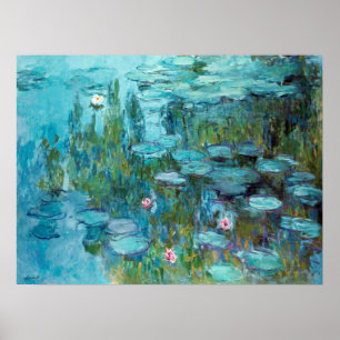 Poster Claude Monet Ninfheas Água Lírios Flores Flores