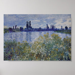 Póster Claude Monet - No banco de Seine em Vetheuil
