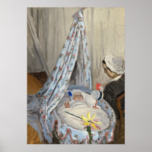 Póster Claude Monet o berço, Camilo com filho Jean