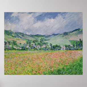 Poster Claude Monet   o campo da papoila perto de