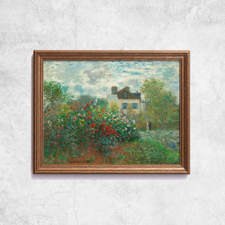 Poster Claude Monet O Jardim Artístico Arte Velha Frances