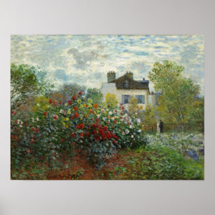 Póster Claude Monet: O jardim do artista em Argenteuil