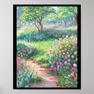Poster Claude Monet O Jardim do Artista em Giverny Adesiv