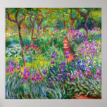 Poster Claude Monet: O Jardim Íris em Giverny<br><div class="desc">Um clássico colorido poster com o jardim da íris em Giverny,  pintado pelo pintor impressionista francês Claude Monet.</div>