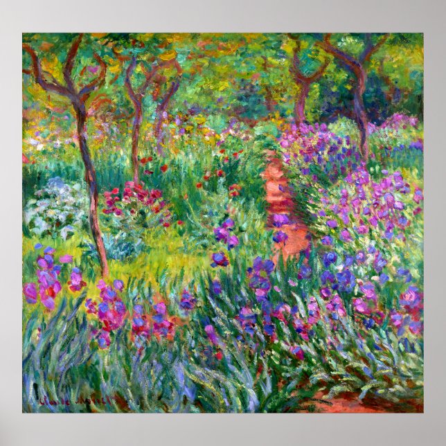 Poster Claude Monet: O Jardim Íris em Giverny (Frente)