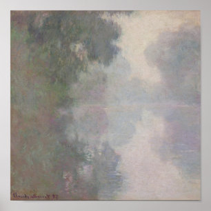 Póster Claude Monet   o Seine em Giverny, névoas da manh