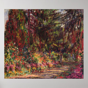 Poster Claude Monet o trajeto do jardim em Giverny
