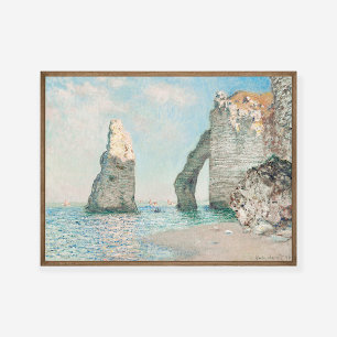Poster Claude Monet Os Cliff Na Pintura Etretat