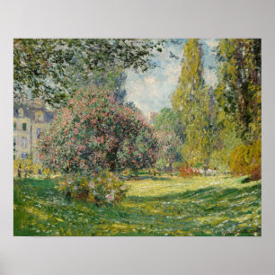 Poster Claude Monet - Paisagem: O Monceau Parc