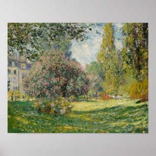 Póster Claude Monet - Paisagem: Parc Monceau