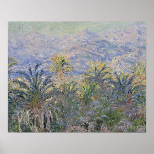 Póster Claude Monet - Palm Trees em Bordighera (Frente)