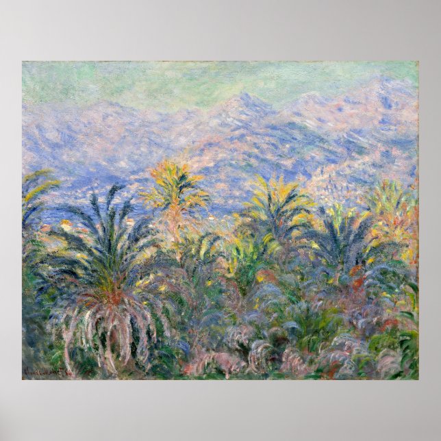 Póster Claude Monet Palm Trees em Bordighera (Frente)