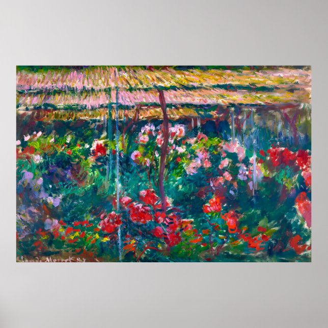 Poster Claude Monet, Peony Garden, 1887 (Frente)