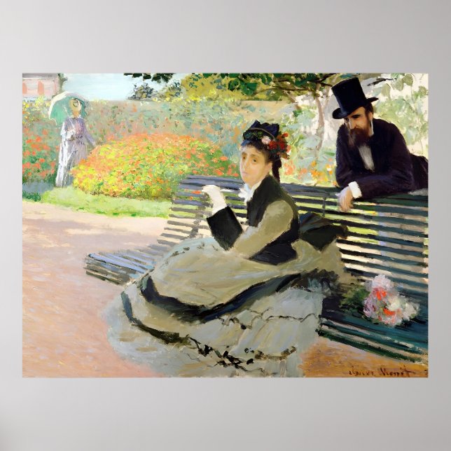 Poster Claude Monet pintando (Frente)