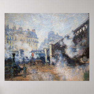 Poster Claude Monet - Ponte da Europa, Estação Saint-Laza
