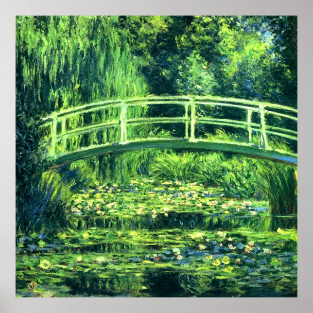 Póster Claude Monet: Ponte sobre um Lino de Água (Frente)