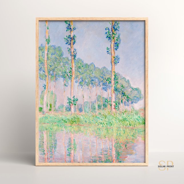 Poster Claude Monet Poplars Efeito Rosa 1891 Tinta Famosa (Criador carregado)