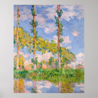 Poster Claude Monet, Poplars no Sol, 1891