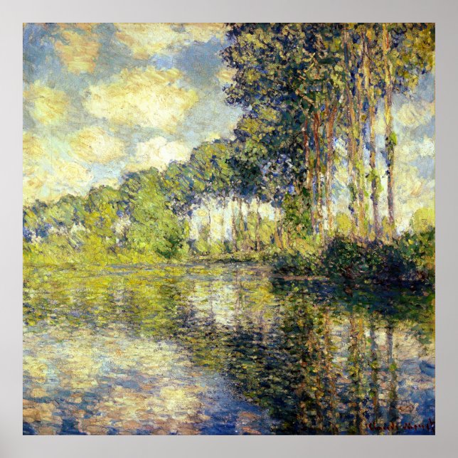 Poster Claude Monet - Poplars sobre a Epte (Frente)