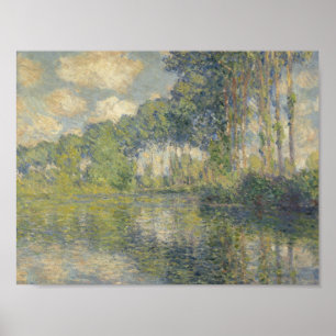 Póster Claude Monet - Poplars sobre a Epte