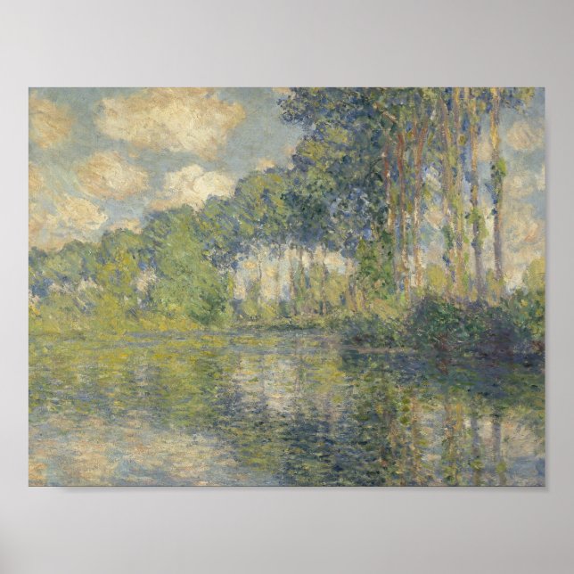 Póster Claude Monet - Poplars sobre a Epte (Frente)