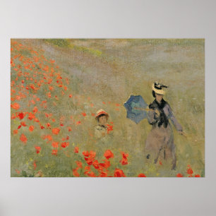 Póster Claude Monet   Poppies selvagens, perto da Argenti