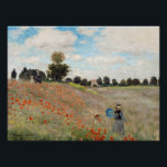 Póster Claude Monet - Poppy Field<br><div class="desc">Poppy Field / Wild Poppies,  perto do Argenteuil / Les Coquelicots - Claude Monet em 1873</div>