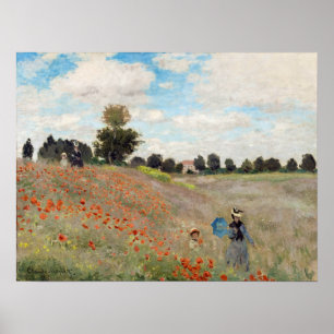 Poster Claude Monet - Poppy Field